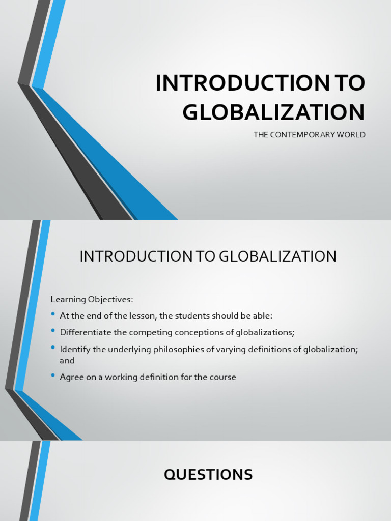 Understanding Globalization Concepts | PDF | Globalization ...