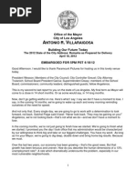 Download Mayor Antonio Villaraigosa - State of the City address for 2012 -- full text by Los Angeles Daily News SN90166452 doc pdf