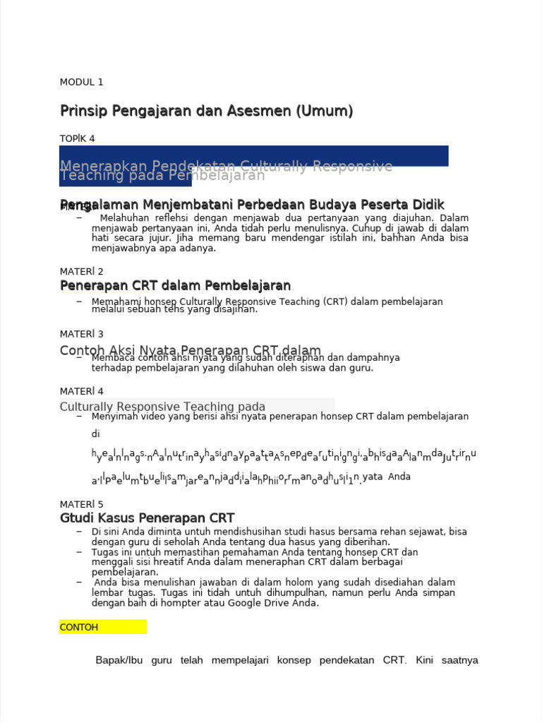 Penerapan Culturally Responsive Teaching | PDF