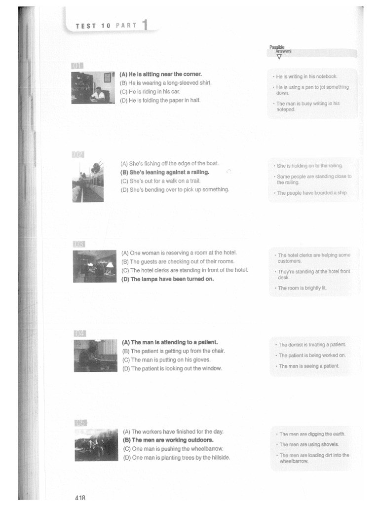 Toeic Part 1 | PDF