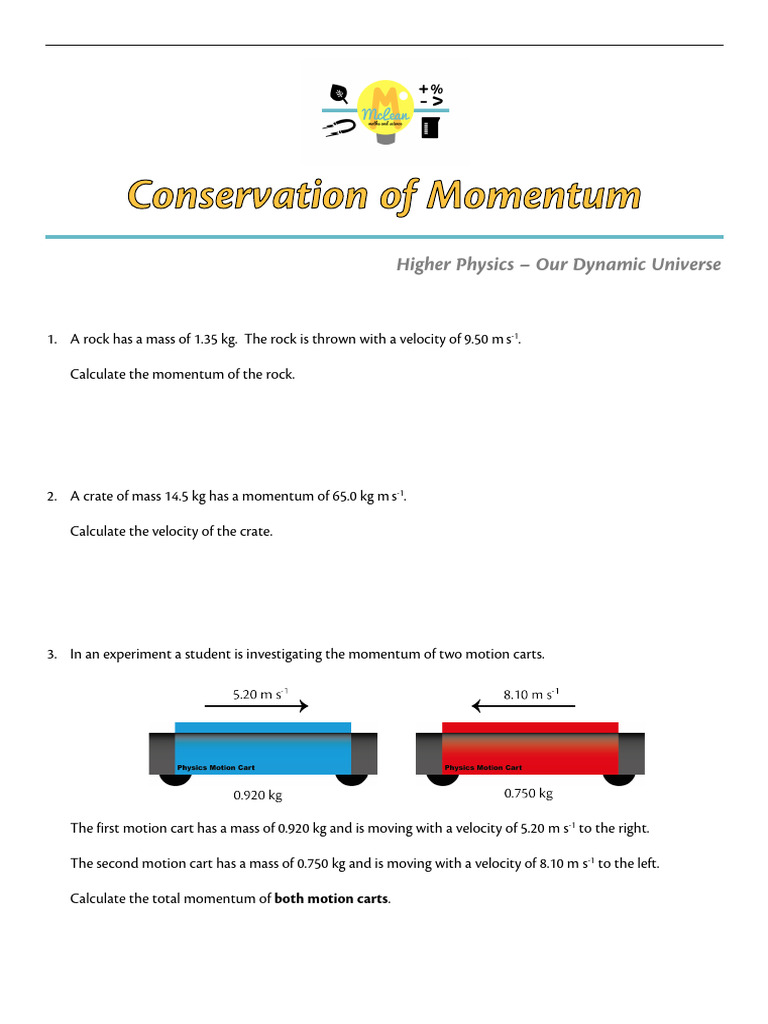Momentum Calculations and Experiments | PDF | Collision | Momentum