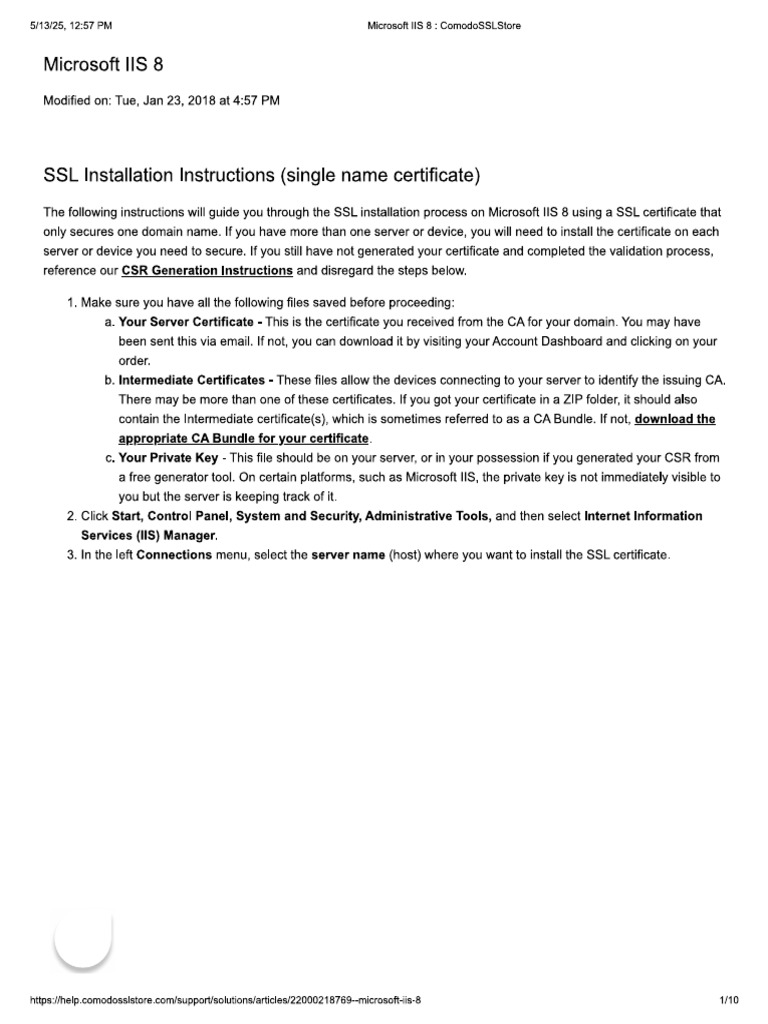 Microsoft IIS 8 | PDF