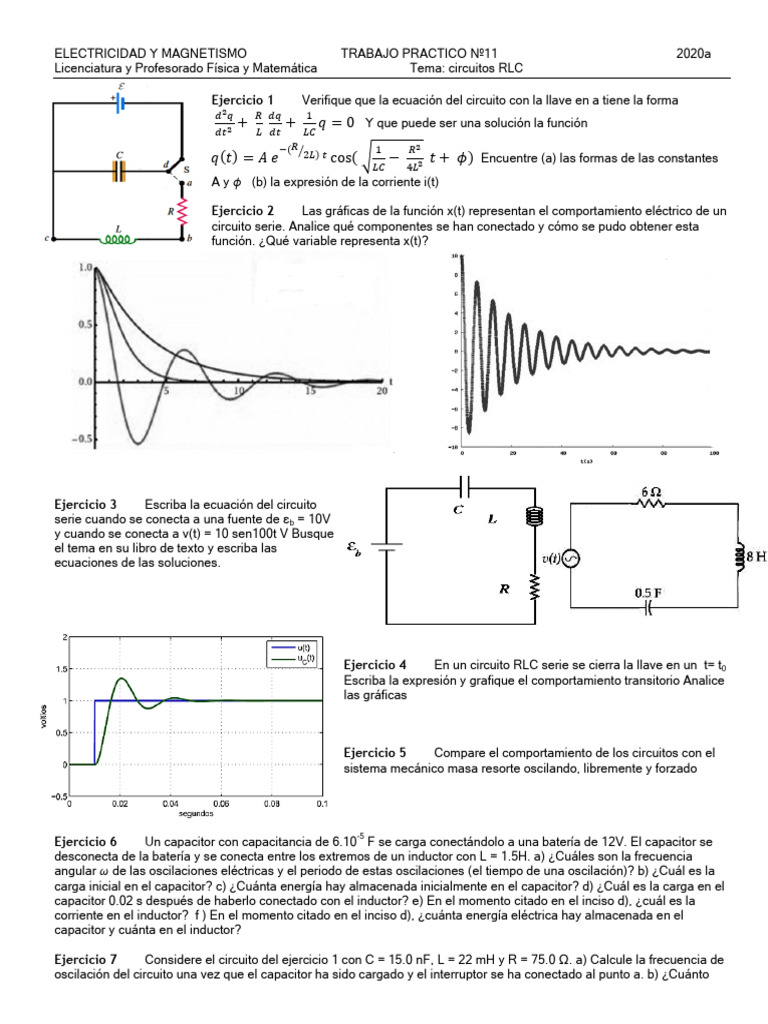 2020 EyM TP11 RLC | PDF | Red eléctrica | Resonancia