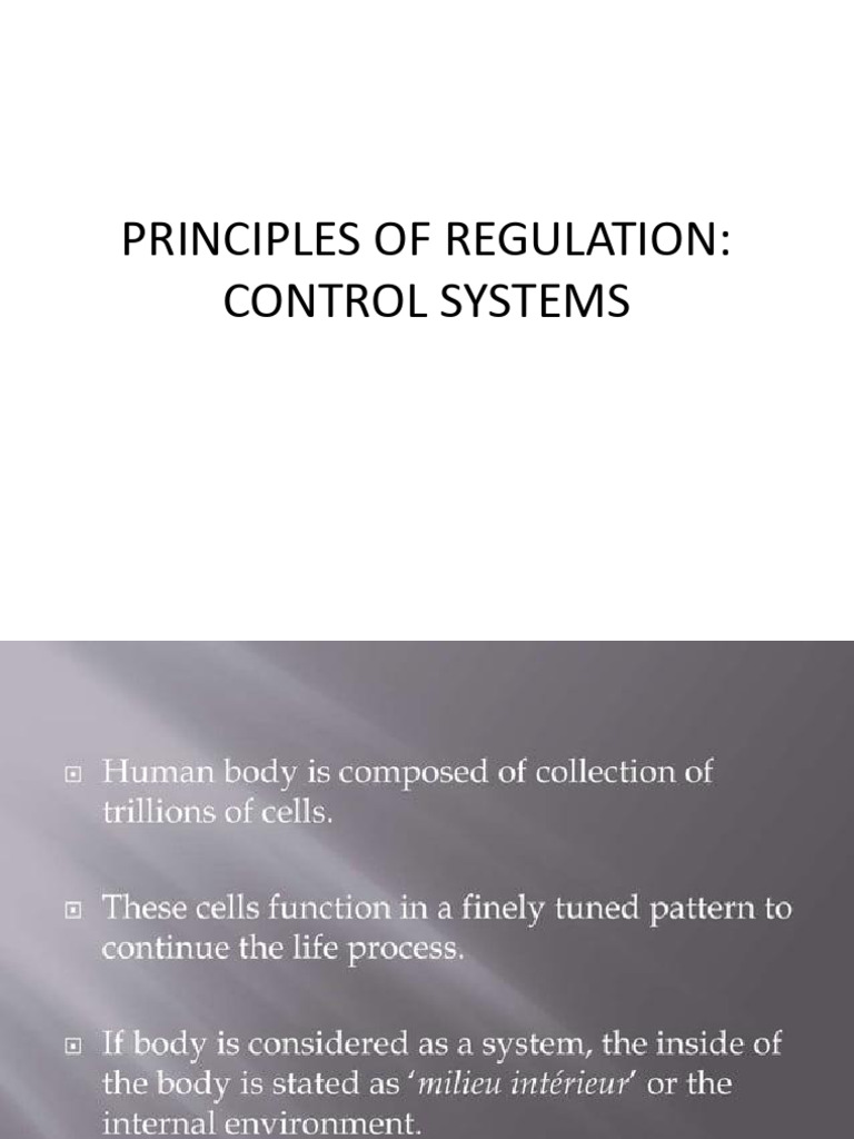 Regulation of Control System | PDF