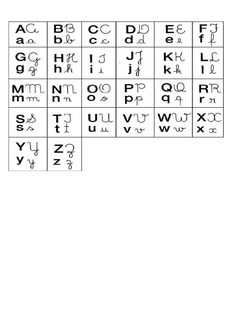 Alfabeto 4 Formas de Letras | PDF