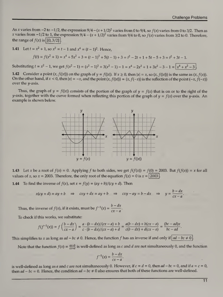 Precalculus Challenge Problems | PDF | Mathematical Analysis ...