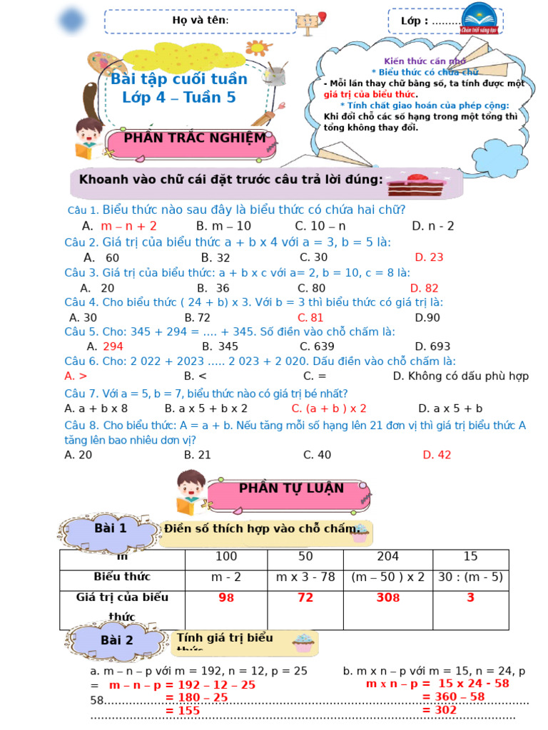 5.đáp Án BTCT 5 - Toán - CTST | PDF