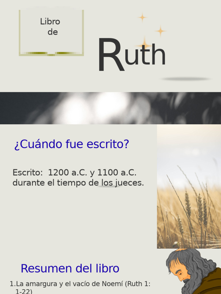 Análisis del Libro de Ruth en la Biblia | PDF | Libro de rut | Libros ...