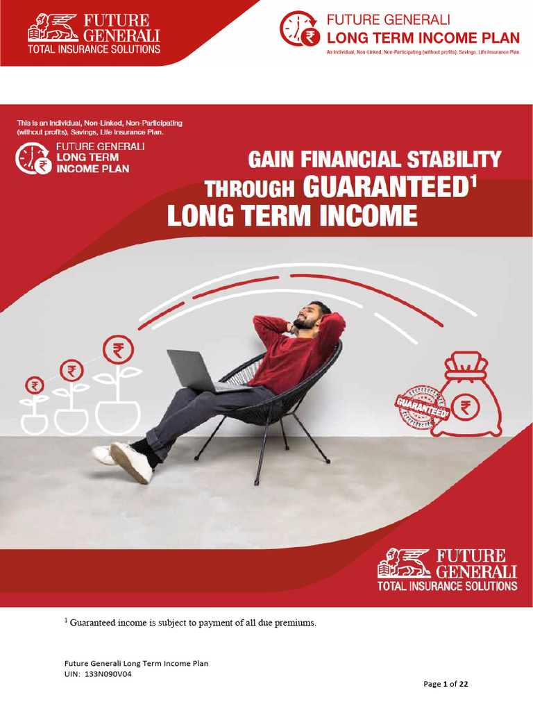 Future Generali Long Term Income Plan | PDF | Insurance | Present Value