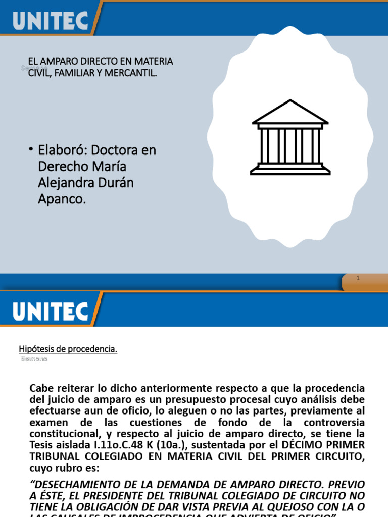 Amparo Directo: Procedencia y Elementos | PDF | Caso de ley | Demanda ...