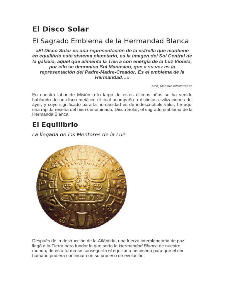 El Disco Solar | PDF | Imperio Inca