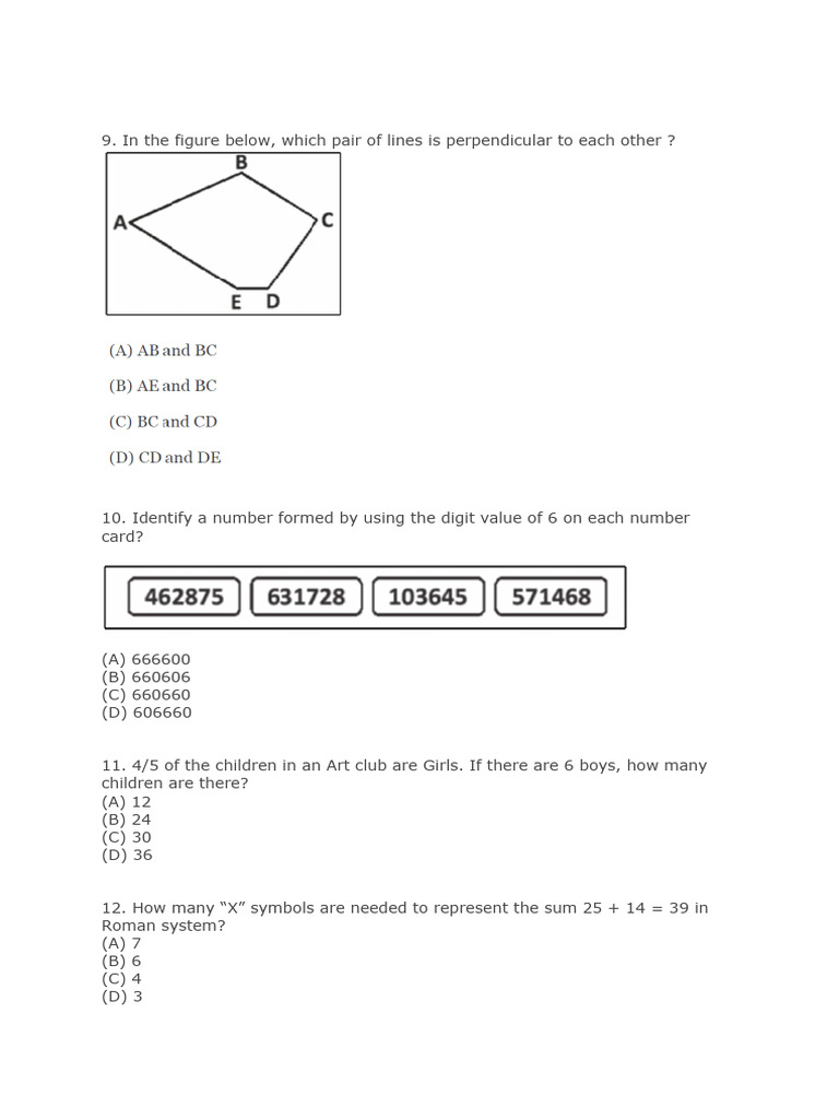Math Problems and Solutions for Kids | PDF
