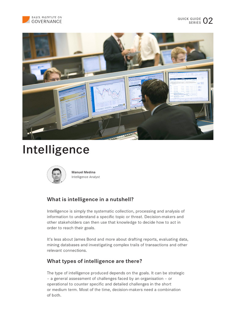 Understanding Intelligence Analysis Basics | PDF | Intelligence ...