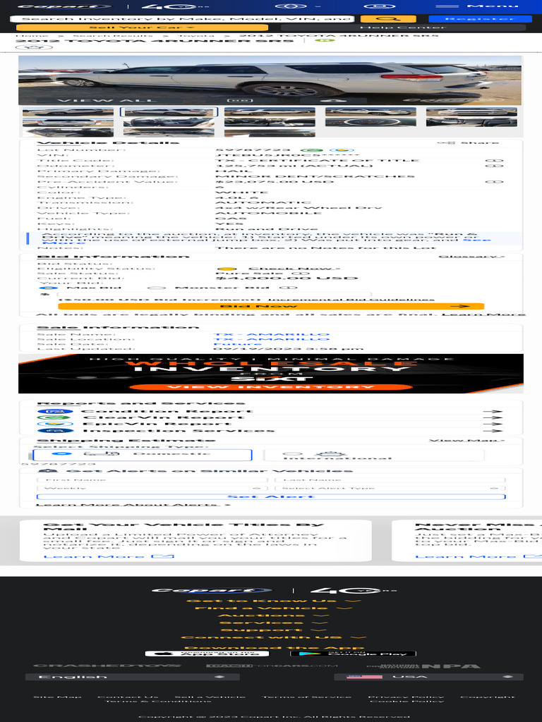 Copart USA - Leader in Online Salvage & Insurance Auto Auctions 2 | PDF ...