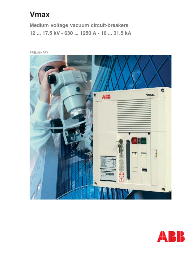 ABB 11KV Vmax VCB Catalogue Electrical Connector Power Supply
