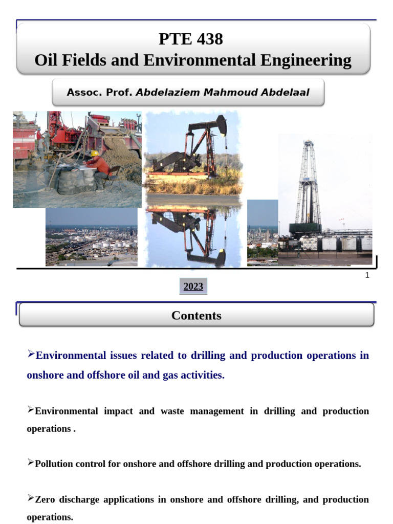 Environmental Impact of Oil Operations | PDF | Natural Gas Processing ...
