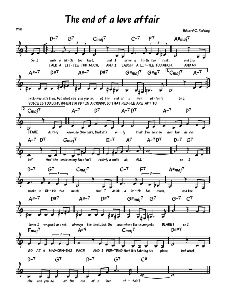 End of a Love Affair Poem PDF