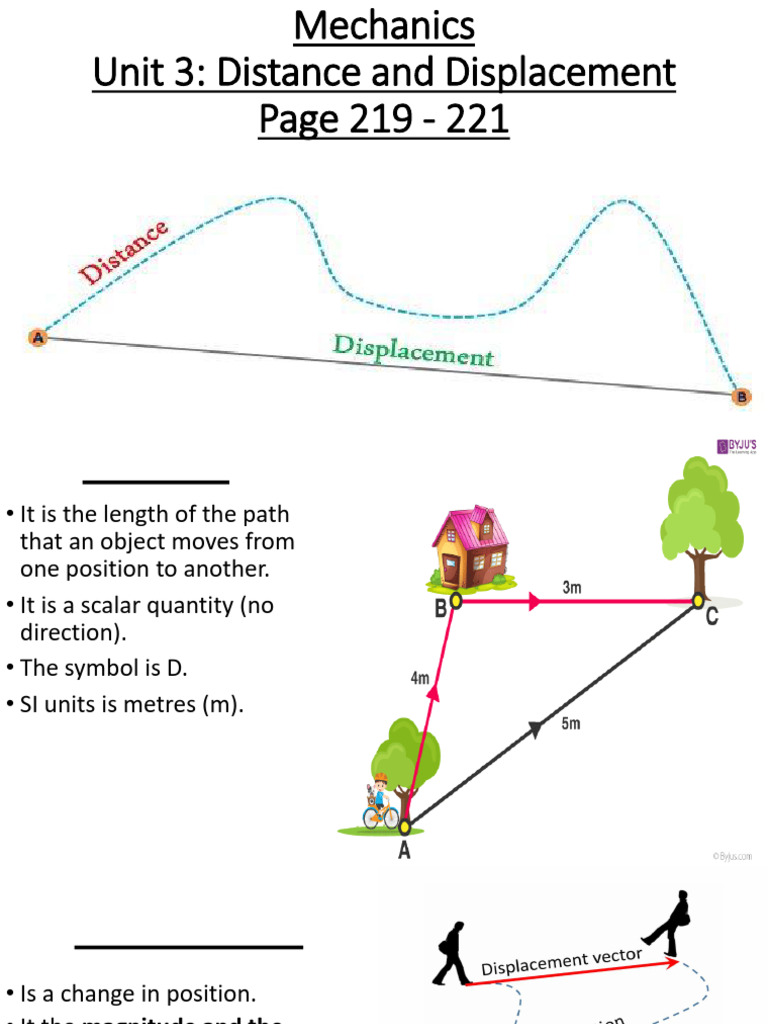 Unit 3 Distance and Displacement | PDF