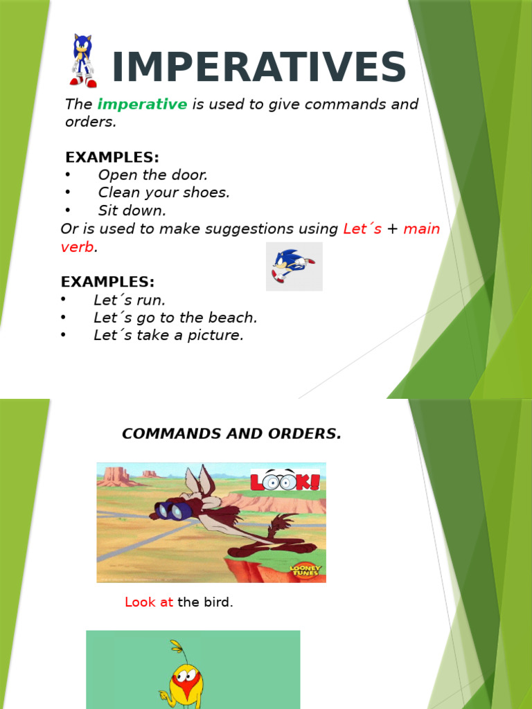 Understanding Imperatives: Commands & Suggestions | PDF