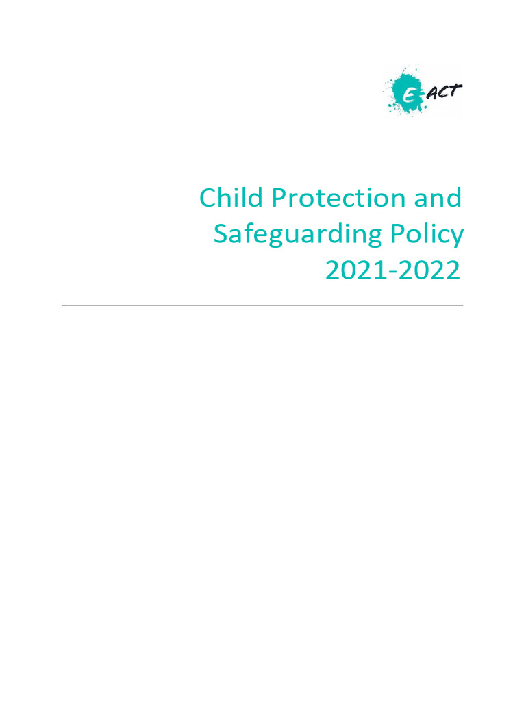 Child Protection Safeguarding Policy 2021-22 | PDF | Violence | Female ...