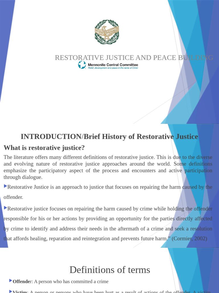 Understanding Restorative Justice Principles | PDF | Restorative ...
