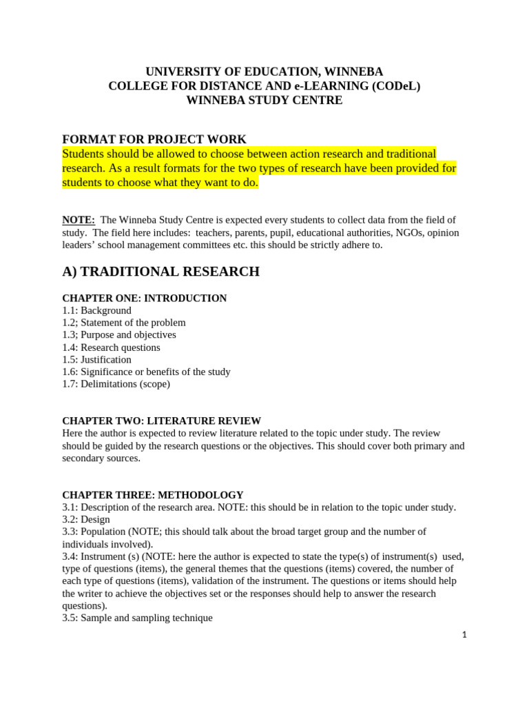 Traditional Research Format Guidelines | PDF | Scientific Method ...