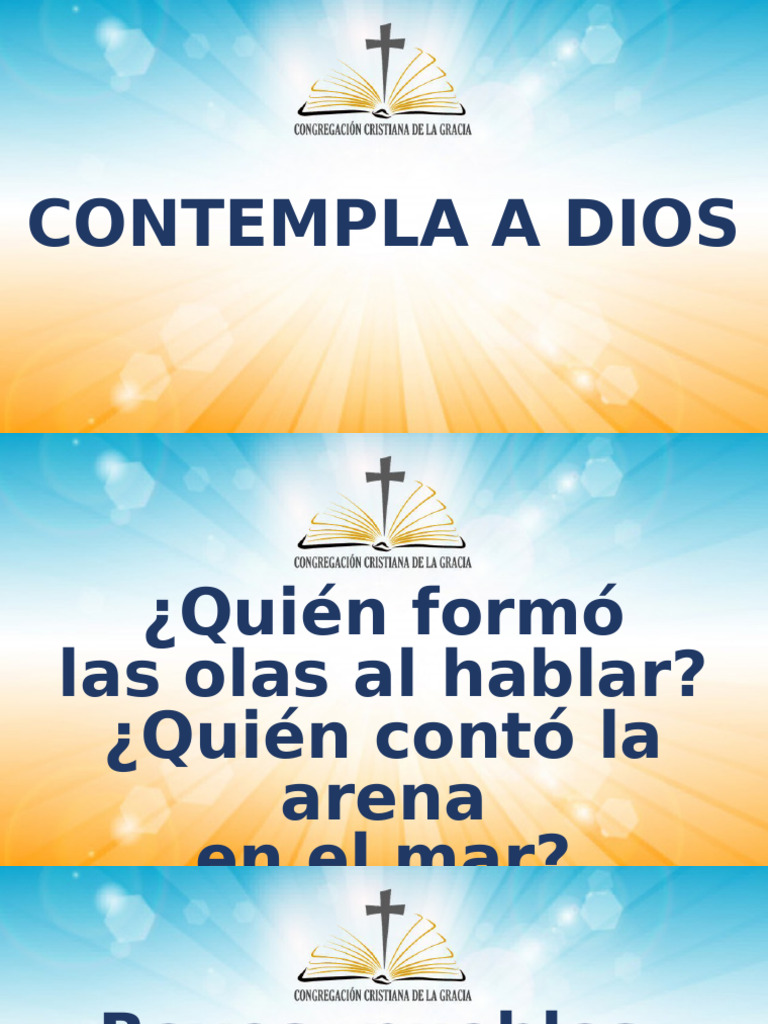 Contempla a Dios y Adora Su Majestad | PDF
