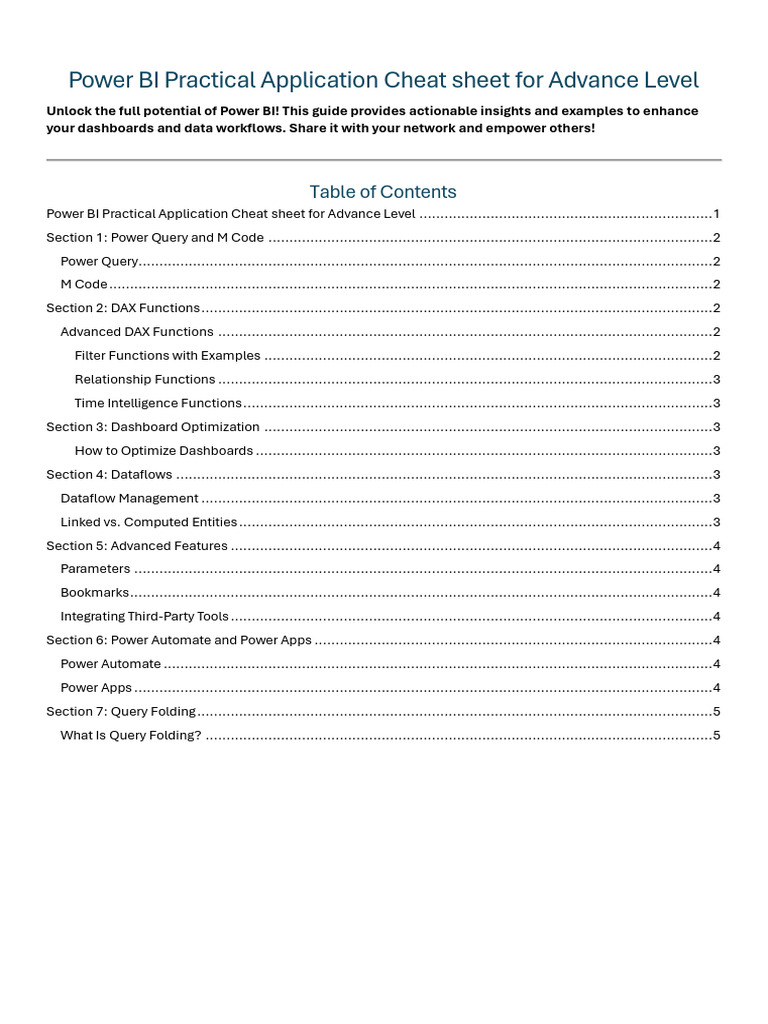 Power BI Advanced Application Guide | PDF | Data | Databases