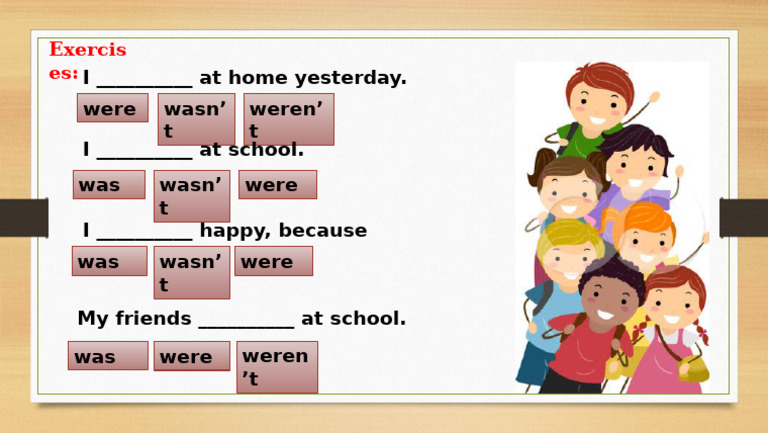 Grammar Exercises: Was vs. Were | PDF