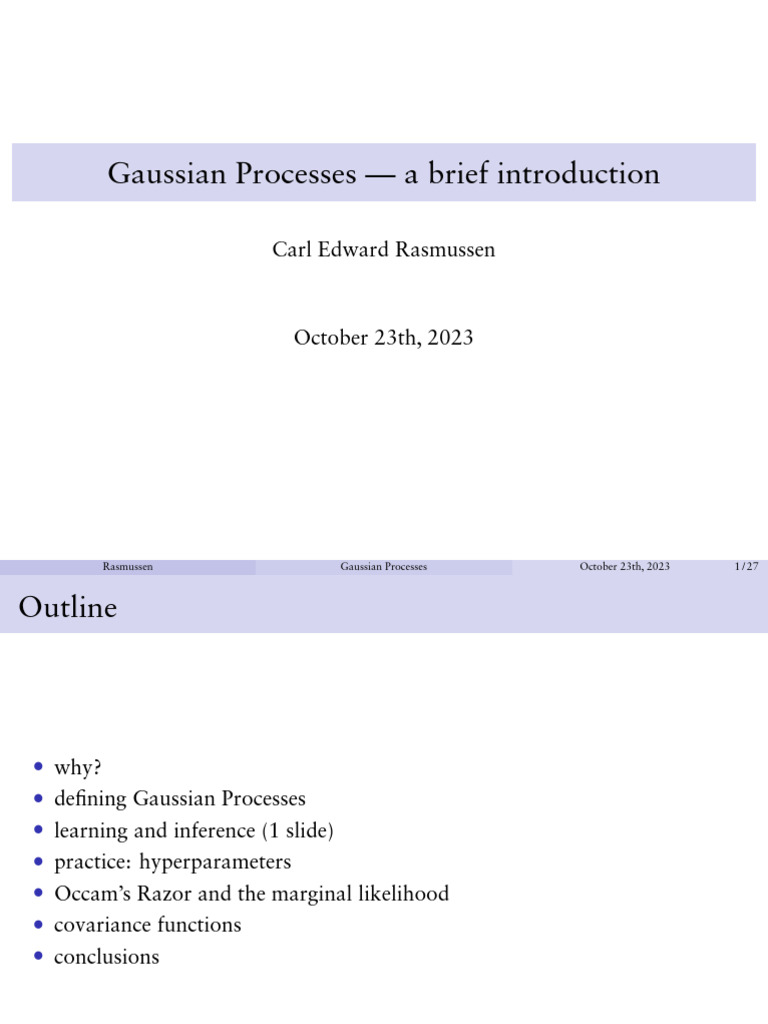 Introduction to Gaussian Processes | PDF | Normal Distribution ...
