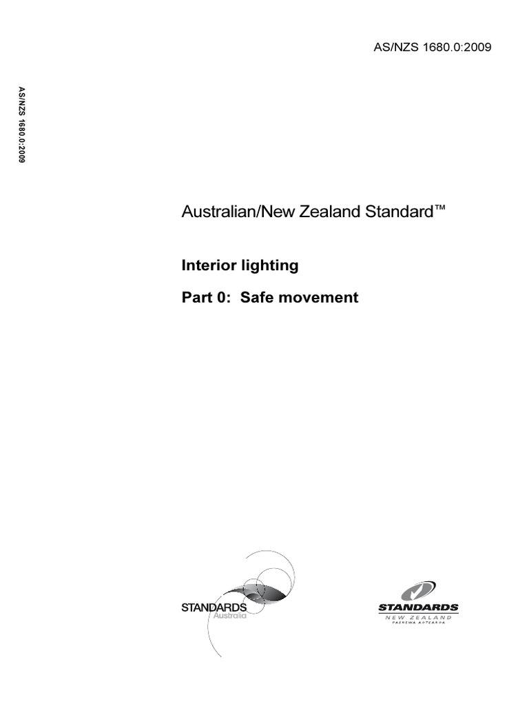 AS/NZS 1680.0:2009 Safe Movement Standards | PDF | Visual Impairment ...
