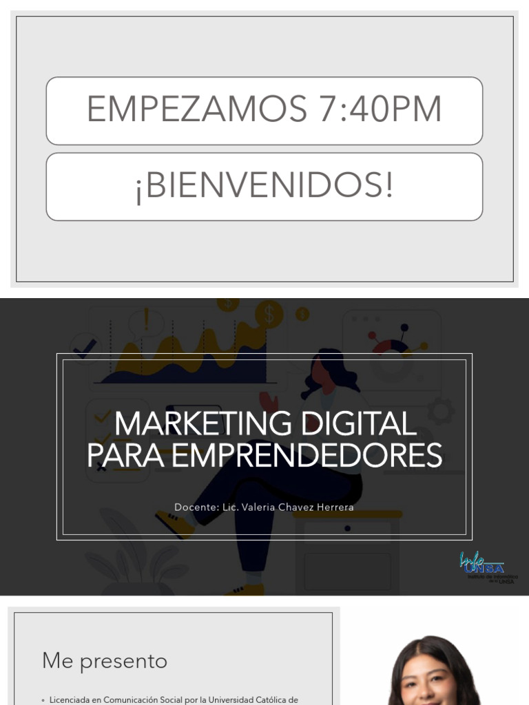 Sesión 01 - Marketing para Emprendedores | PDF | Internet | Facebook