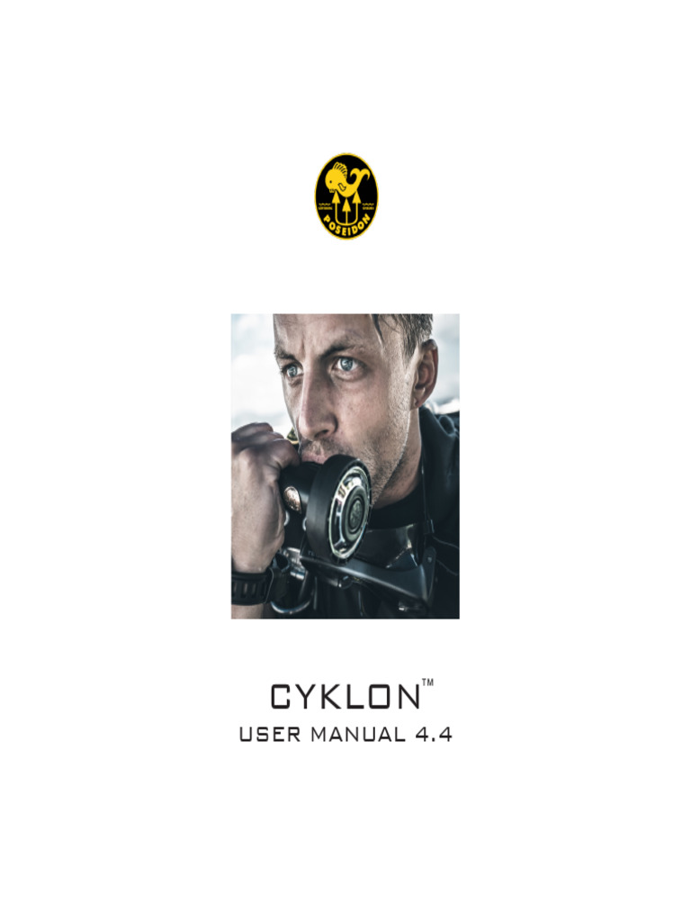 Poseidon Cyklon User Manual 4.4 | PDF | Underwater Diving | Scuba Diving