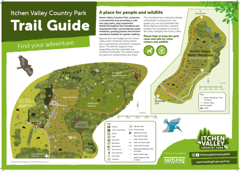 Itchen Valley Country Park Map | PDF | Trail