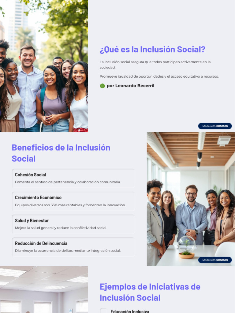 Definición de Inclusión Social | PDF