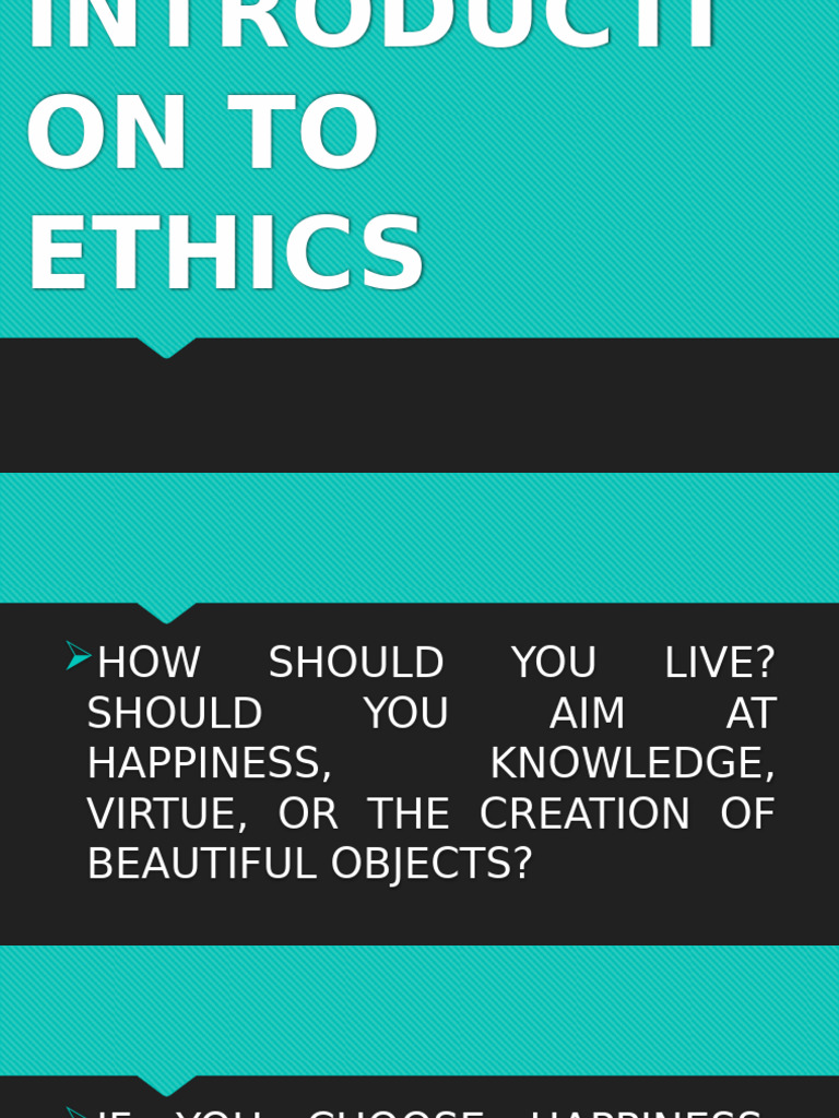 1 Introduction To Ethics | PDF | Morality | Liberal Arts Education
