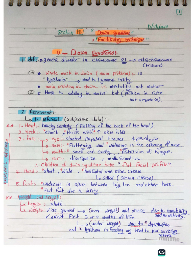 8 - Section Down Syndrome | PDF