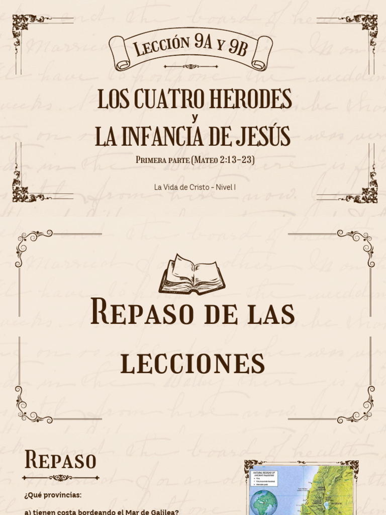 Lección 9A y 9B | PDF | Herodes el grande | Contenido bíblico
