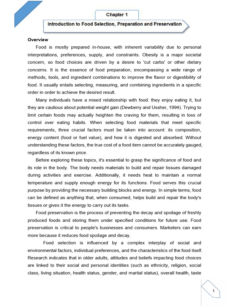 Food Selection and Preparation Essentials | PDF | Cooking | Refrigerator