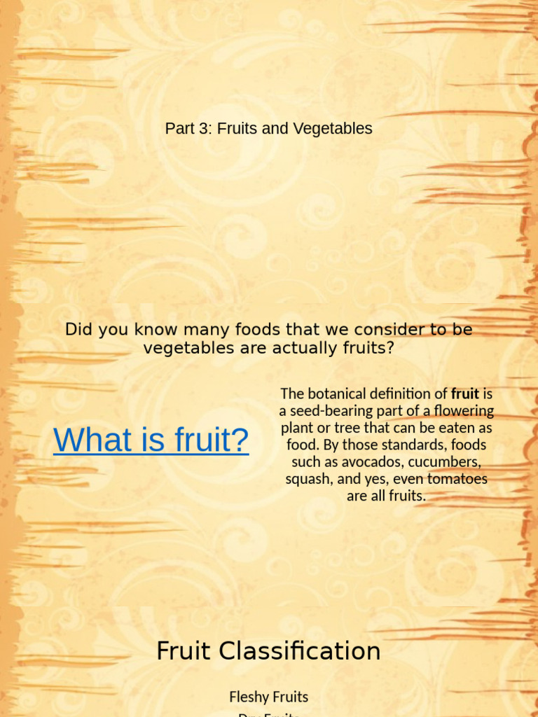 Fortez (Fruits Na Vegetables) | PDF | Fruit | Vegetables