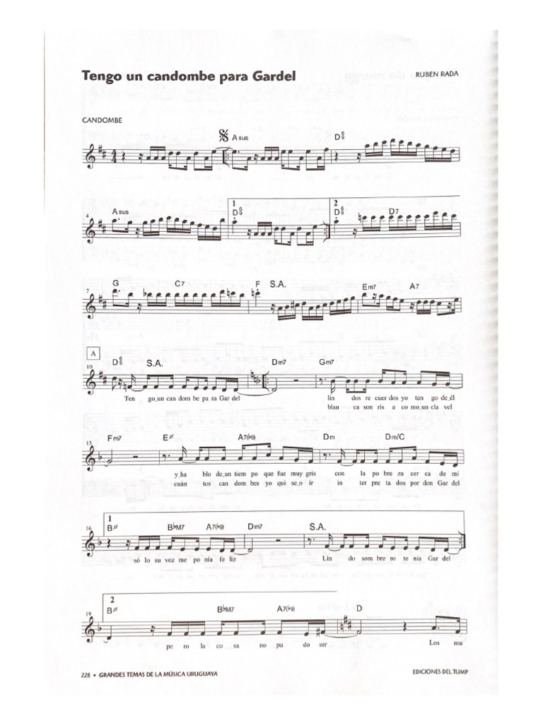 Tengo Un Candombe para Gardel | PDF