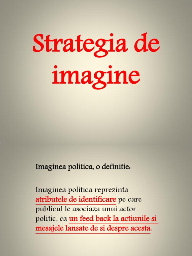 Strategie de Imagine | PDF