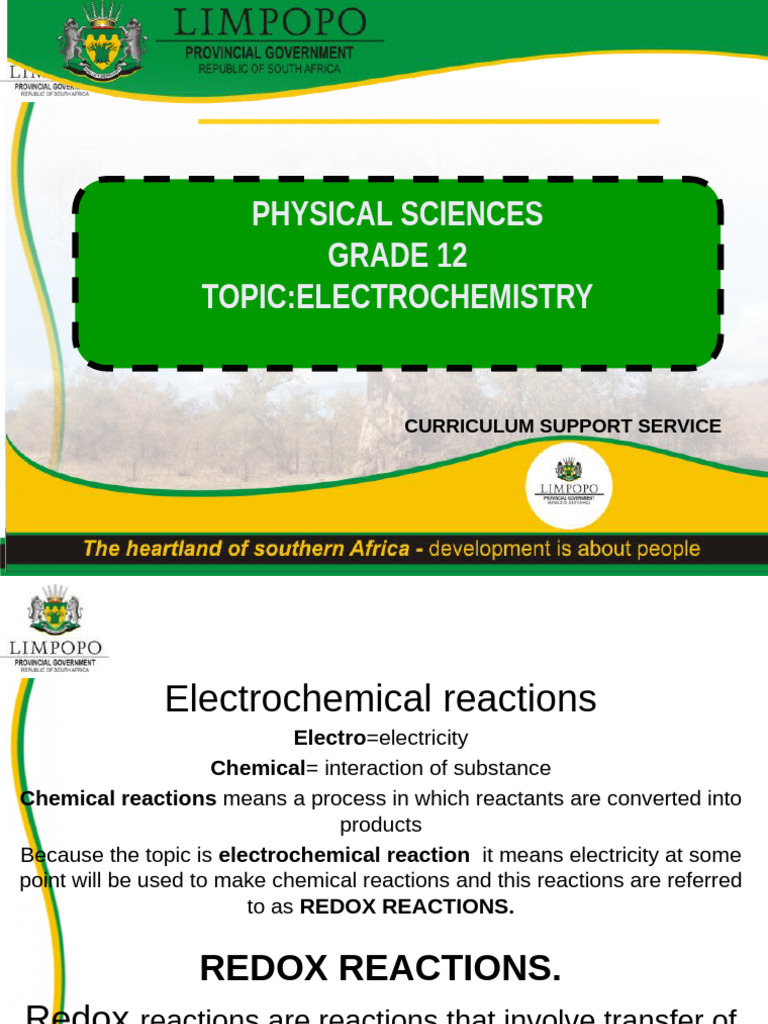 Electrochemistry | PDF | Redox | Anode