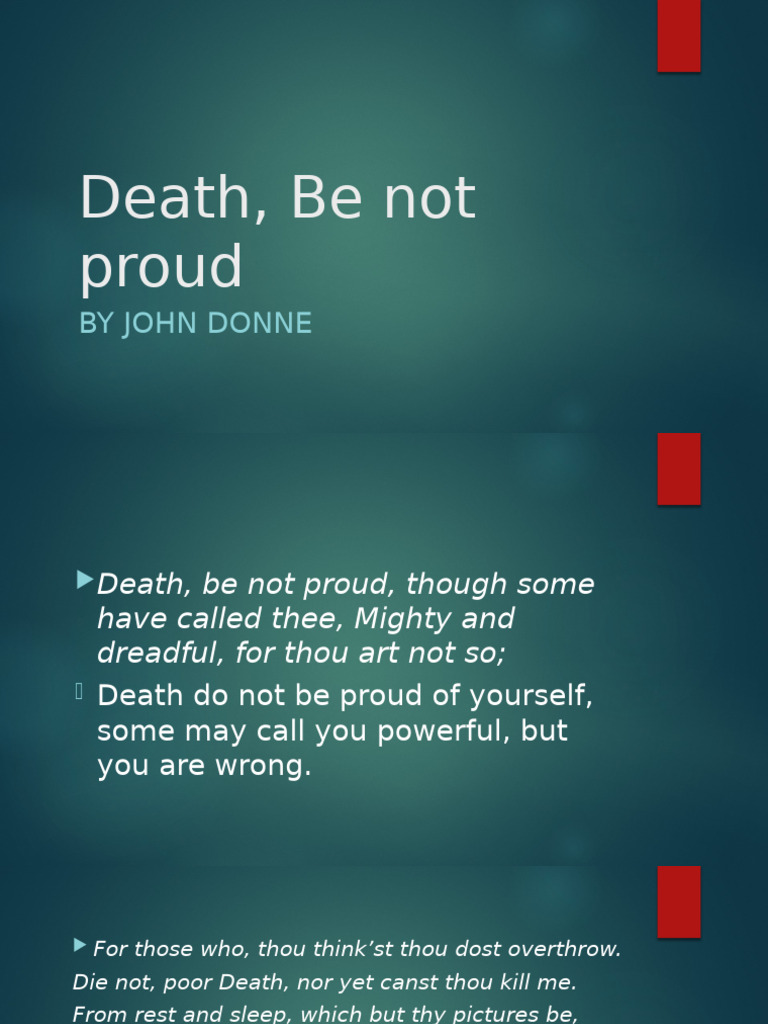 Death, Be Not Proud | PDF