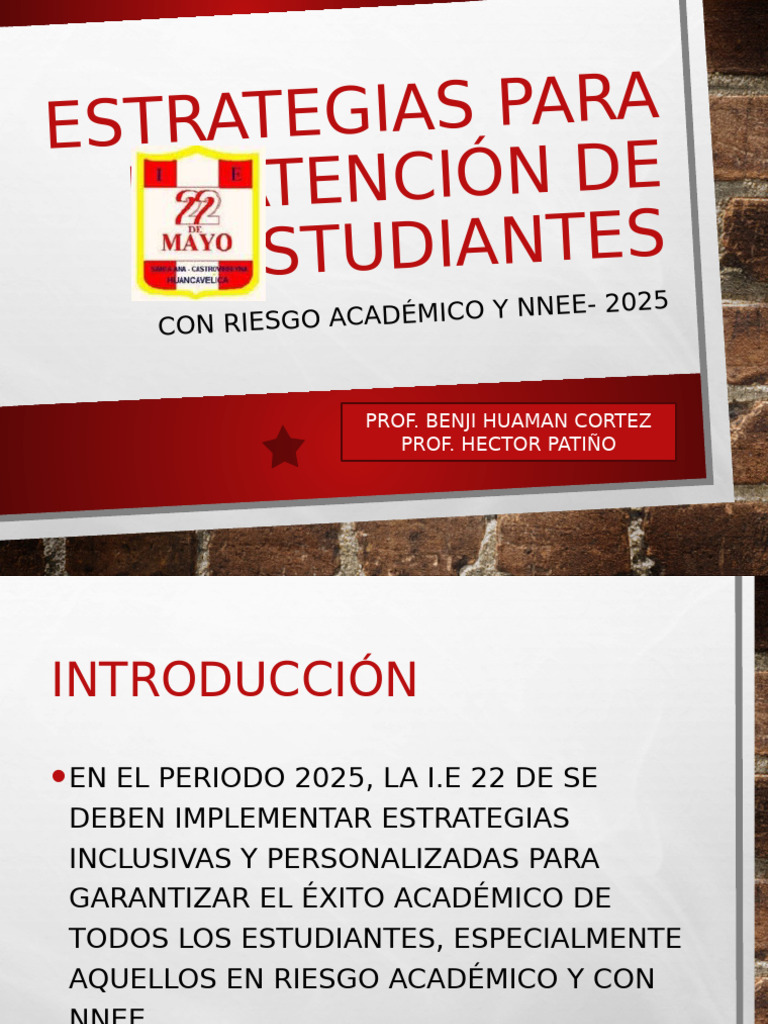 Estrategias Inclusivas para Estudiantes 2025 | PDF