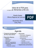 Requisitos de La FDA para Alimentos Gisela Kopper