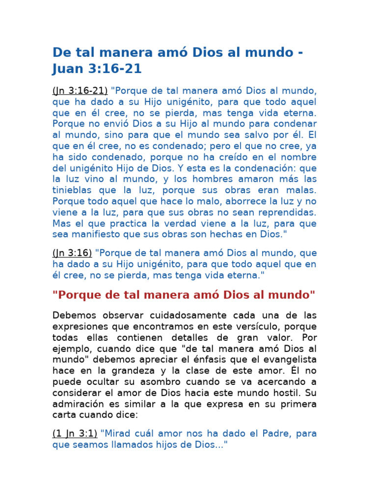 El Amor de Dios y la Vida Eterna | PDF | Amor | Vida eterna (cristianismo)