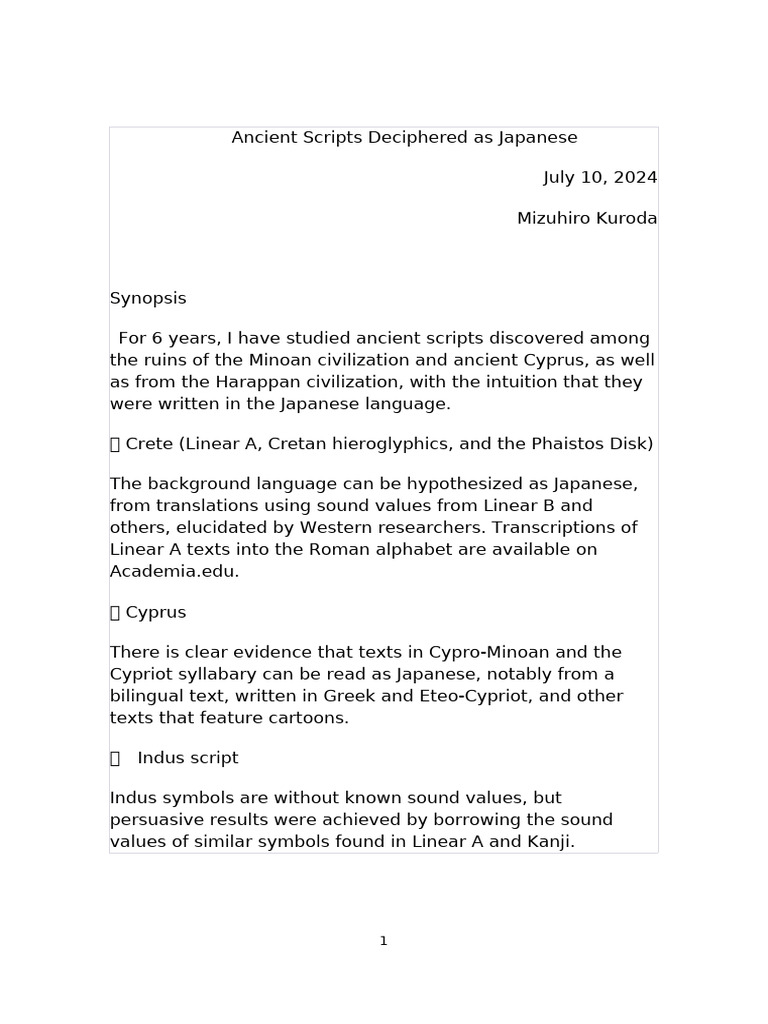Deciphering Ancient Scripts as Japanese | PDF | Cuneiform | Writing