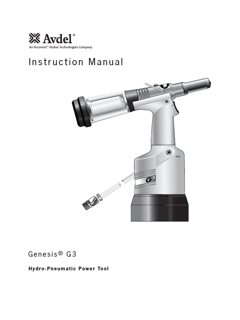 Hydro-Pneumatic Tool Manual G3 | PDF | Valve | Mechanical Engineering