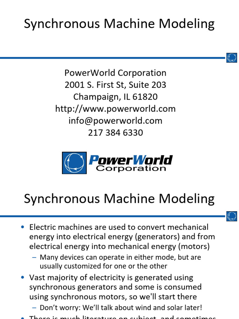 Synchronous Machine Modeling Guide | PDF | Electromagnetism ...